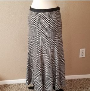 Vintage 90s Charter Club Petite Black-White Mermaid Skirt